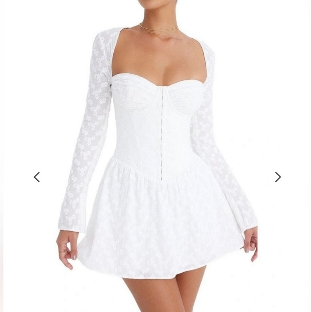 House of CB - Mistress Rocks Broderie corset mini dress